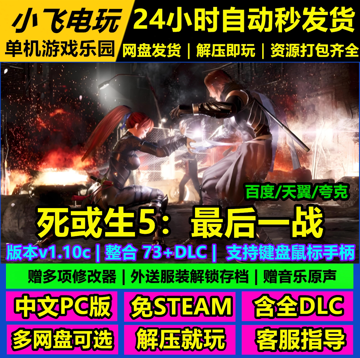 死或生5最后一战/V1.10c/上万MOD+修改器+全服装存档免steam全DLC