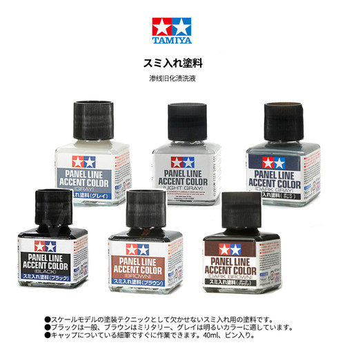 tamiya油性漆田宫渗线液擦拭