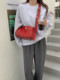 肥肥自制今年流行红色包包女2025新款 韩国ins小众高级质感斜挎包
