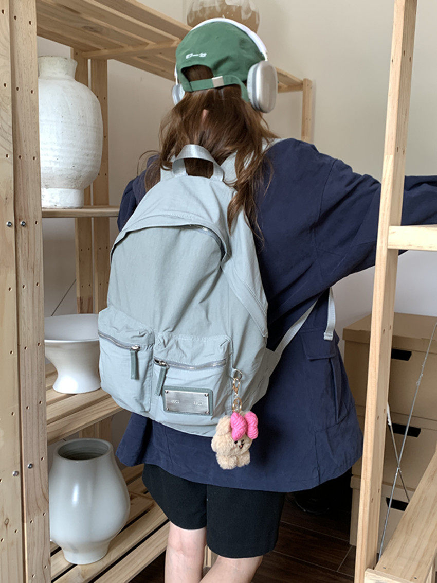 韩国2023秋冬大容量棉料双肩背包