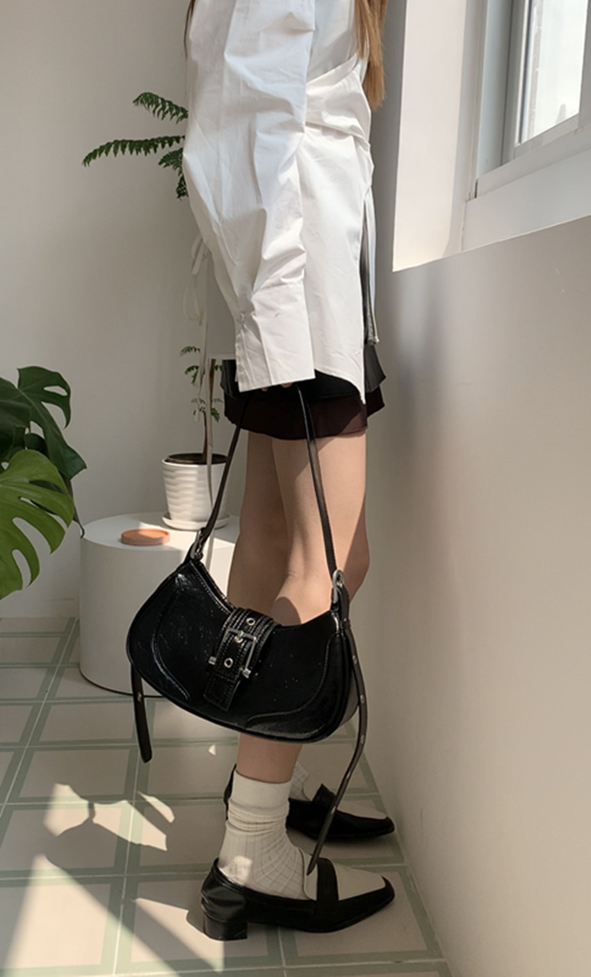 肥肥自制新款复古辣妹单肩斜挎包