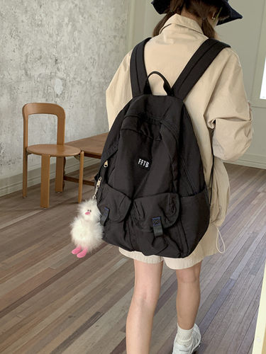 肥肥自制2025新款大容量双肩背包