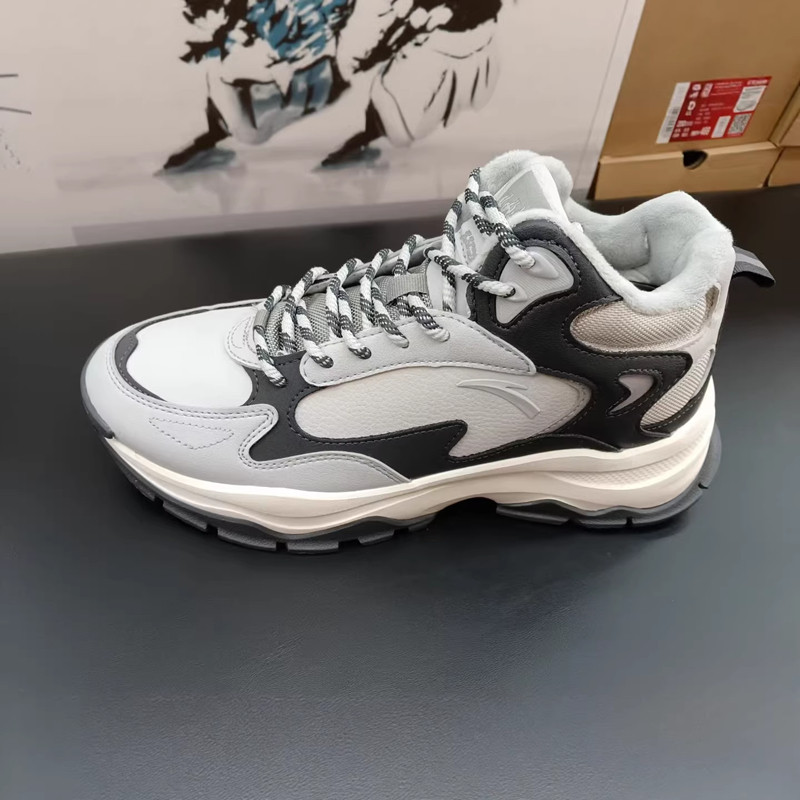 安踏丨寻界冬季加绒保暖老爹鞋男款厚底增高运动休闲鞋112448966