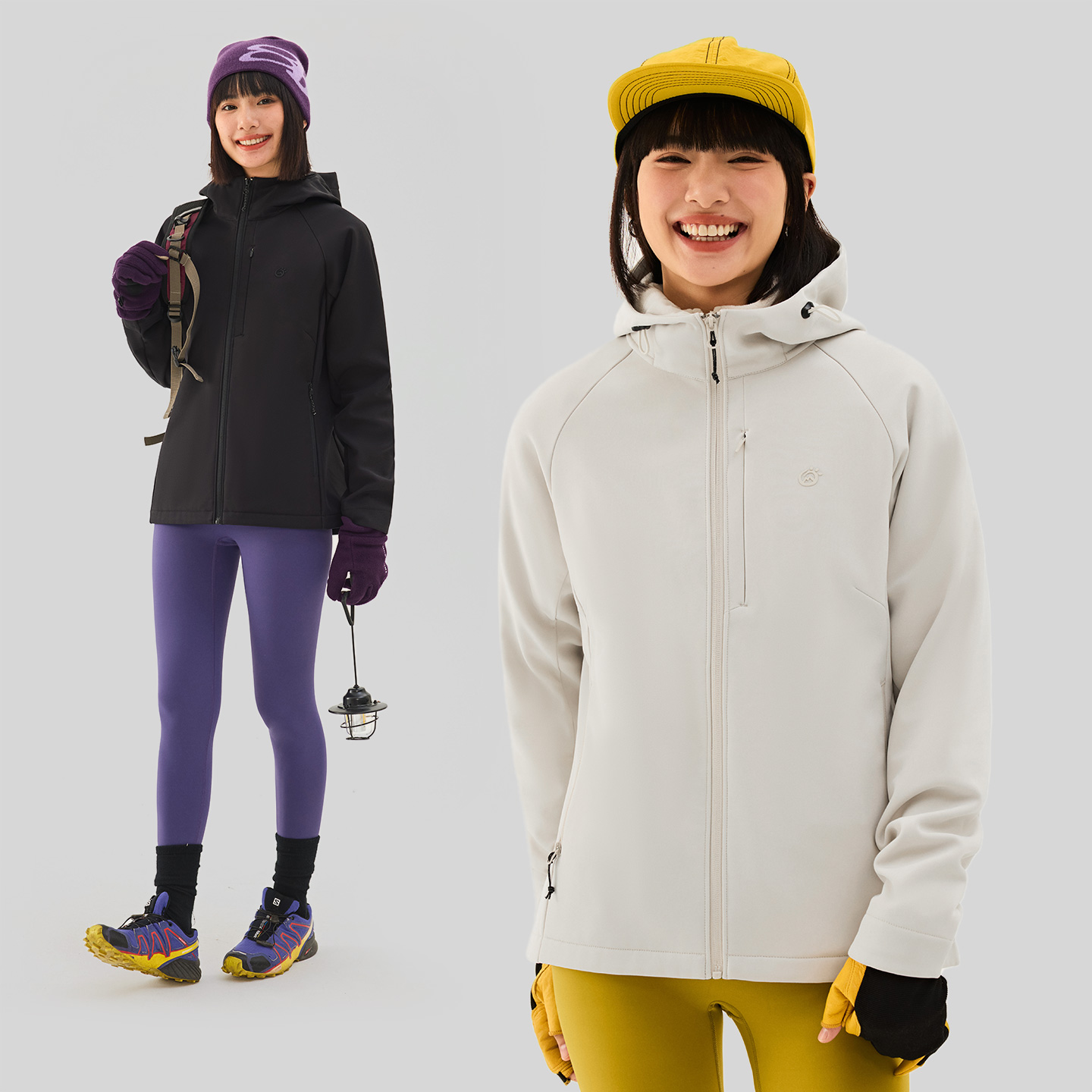 探拓户外秋冬女士软壳衣