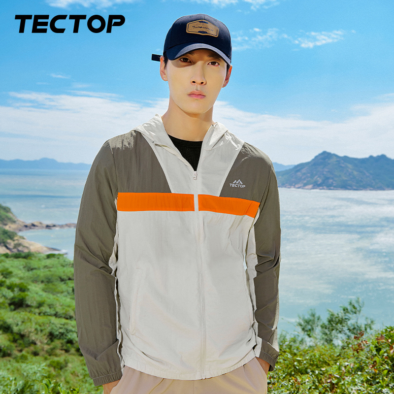 探拓男士防风夏季皮肤风衣