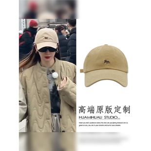 小狗刺繡棒球帽百搭時尚 鴨舌帽小狐貍帽子 浪漫旅行戚薇同款 妻子