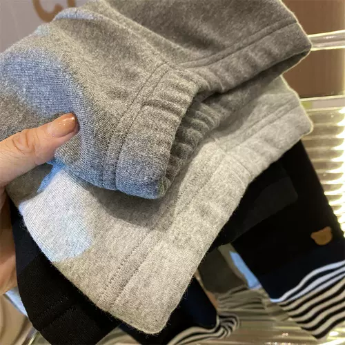 Флисовые демисезонные леггинсы для отдыха, детский пуховик, штаны, подходит для подростков, с медвежатами