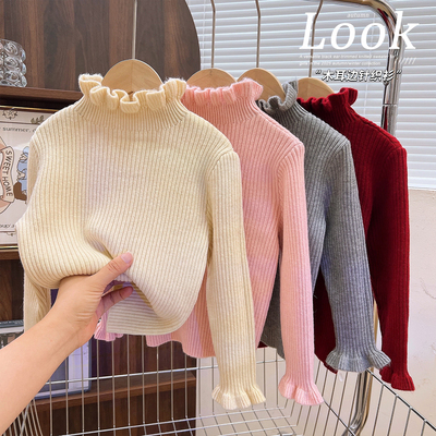 韩韩良品木耳边毛衣秋冬季