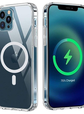 全包磁吸透明壳 适用于苹果iPhone12345Pro Max防摔外壳16plus简约超薄充电17air官方MagSafe强力磁吸