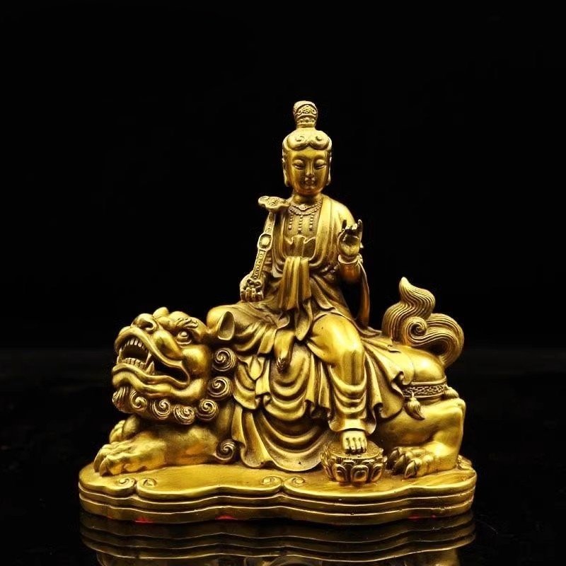 黄铜佛具用品台湾祥狮纯铜佛像