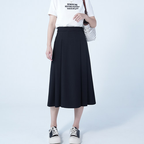 吴大潼百褶显瘦西装半身裙