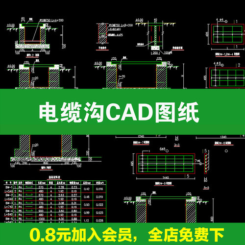 户外电缆沟参考图纸