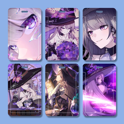 崩坏星穹铁道大黑塔硬卡套双面可透窗学生卡胸牌卡通水卡饭卡滑盖