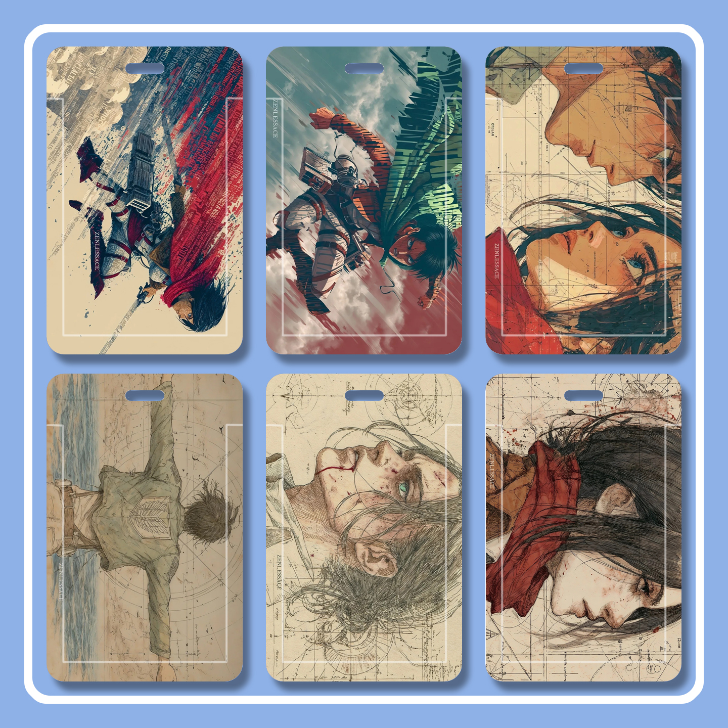 进击的巨人卡套艾伦三笠角色款公交卡套防磨耐用动漫周边证件套