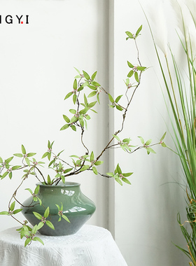 仿真绿植藤蔓石榴枝新中式客厅装饰插花仿生植物石榴花仿真花摆件