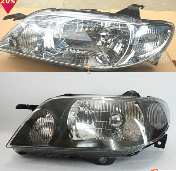 适用于马海南自达323大灯海福星福美来1代大灯总成运动款黑底大灯