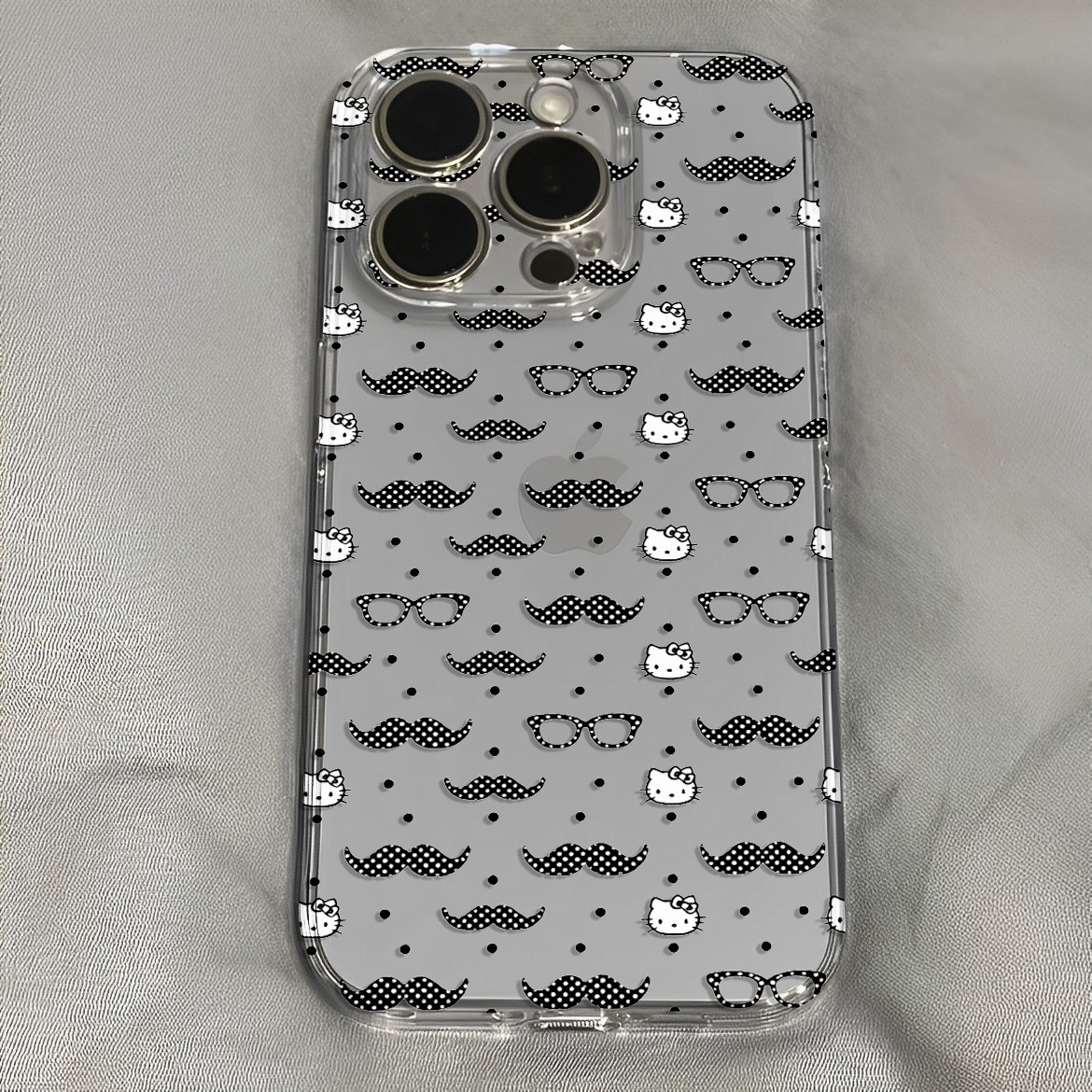 胡子Kitty波点涂鸦古早insy2k手机壳适用于iPhone苹果17小米17opporeno15华为vivo红米荣耀