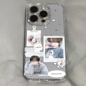 韩维辰蓝色小兔可爱呆萌手机壳适用于iPhone苹果17小米17oppo华为vivo红米荣耀