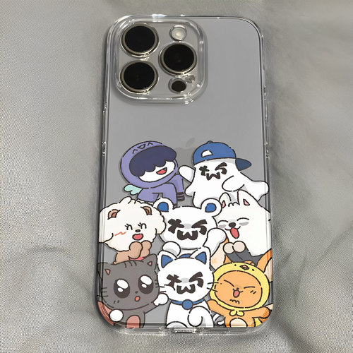 TXT和tws联名可爱动物塑手机壳适用于iPhone苹果17小米17opporeno15华为vivo红米荣耀
