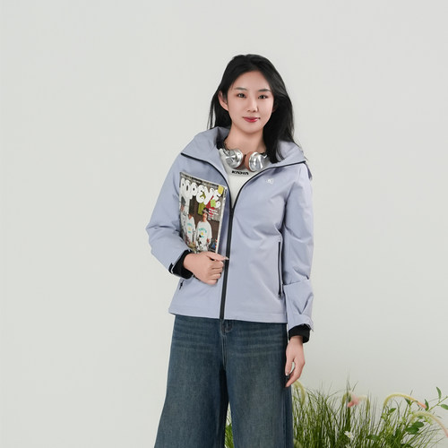 纳迪亚春秋连帽宽松冲锋衣女