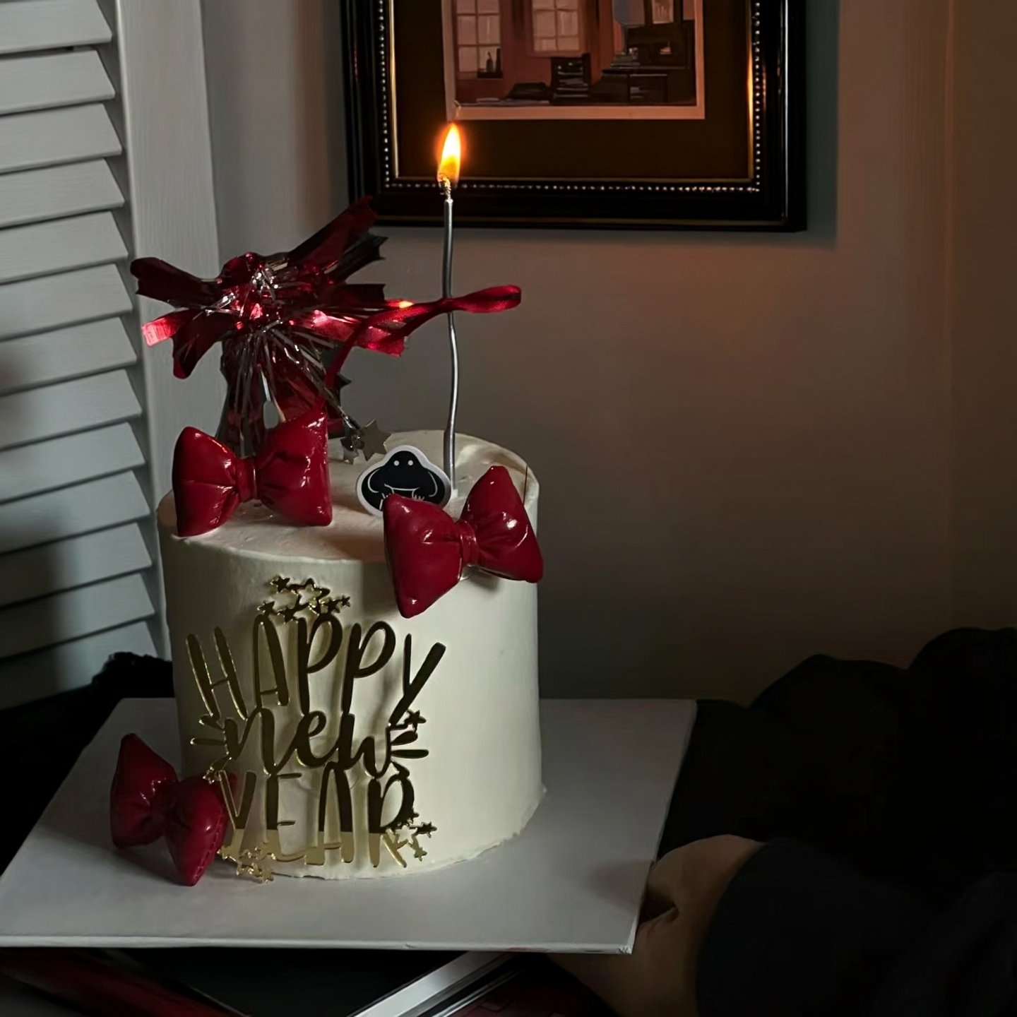 2026跨年春节元旦新年快乐蛋糕装饰插件复古pu亮皮红色蝴蝶结雨丝,节庆用品/礼品,蛋糕/烘焙装饰用品,淘宝优惠券,粉丝福利购,淘宝优惠卷