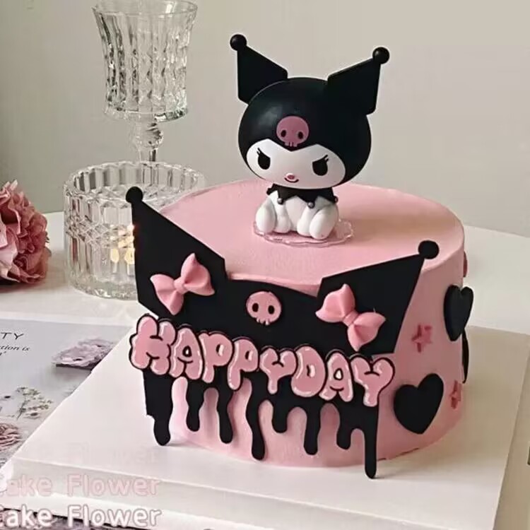 kuromi库洛米蛋糕装饰摆件骷髅头