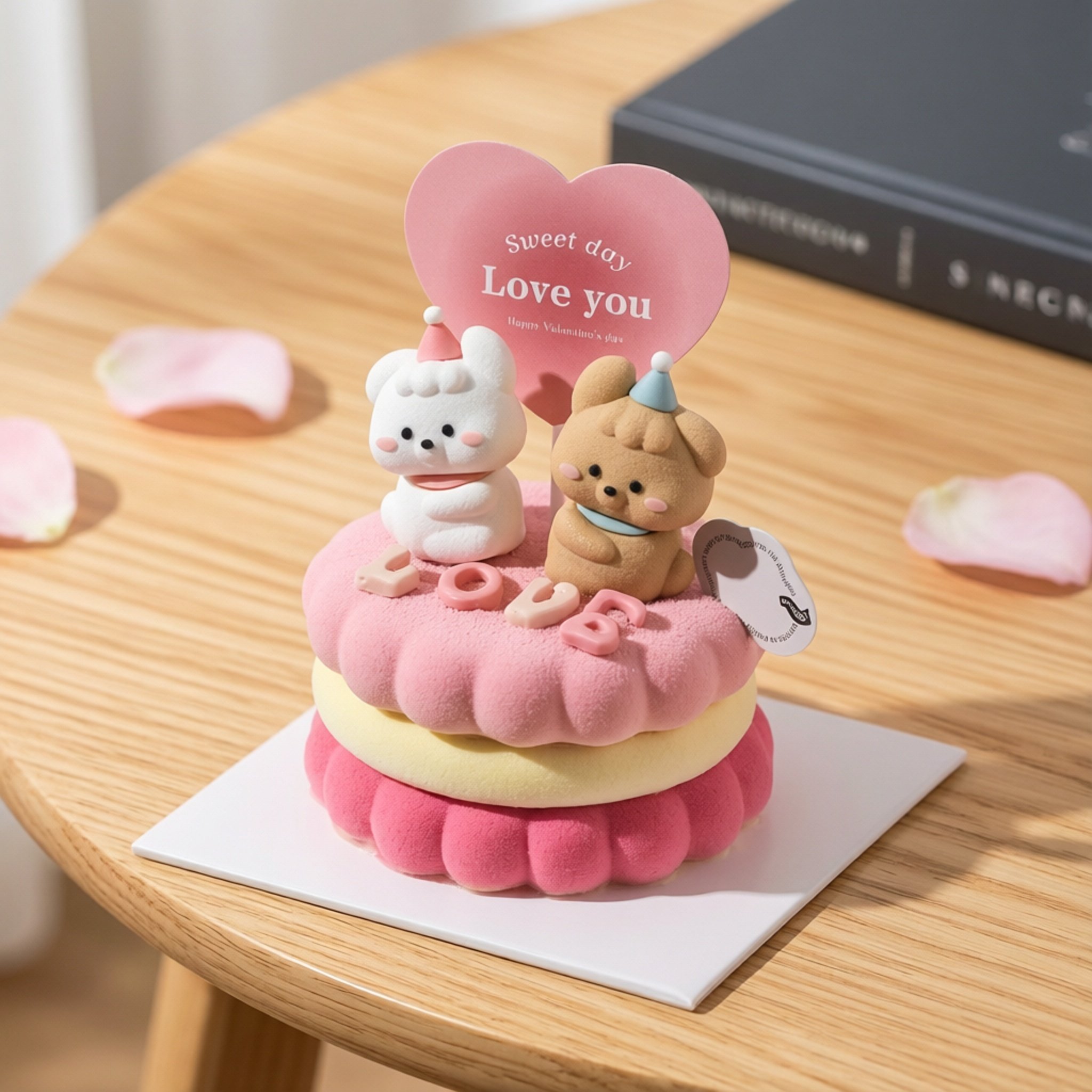 情人节可爱卡通修狗生日蛋糕装饰插件玩偶摆件love爱心卡片插牌,节庆用品/礼品,蛋糕/烘焙装饰用品,淘宝优惠券,粉丝福利购,淘宝优惠卷