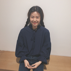 Real price Korean Chiffon baby shirt long sleeve loose collar shirt