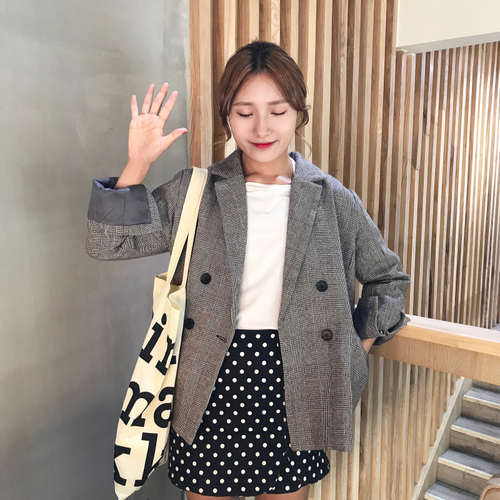 Real-price, real-time, quality-checked, original style suit, loose jacket woman