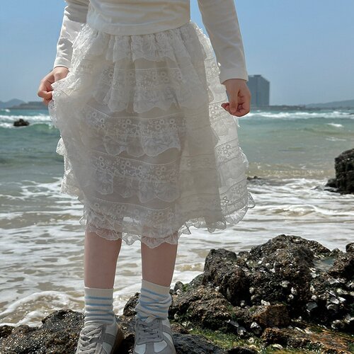 女童公主风半身裙春夏2025新款洋气蛋糕裙大童短裙儿童裙子