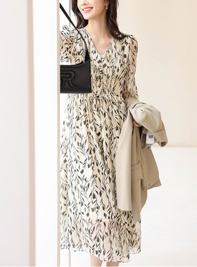 贝西妮专柜正品印花连衣裙031L03336