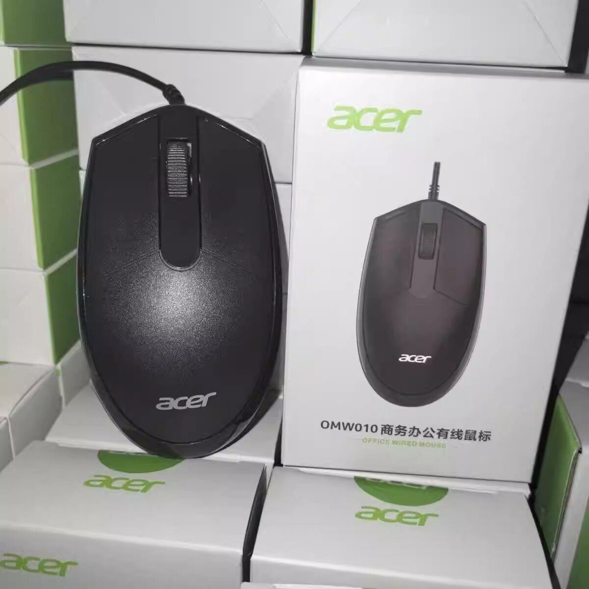 宏基OMW010有线鼠标笔记本台式机电脑商务办公家用游戏通用 USB