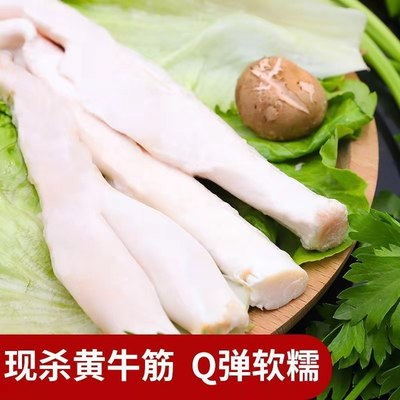新鲜蹄筋纯生黄牛干净剔骨现杀