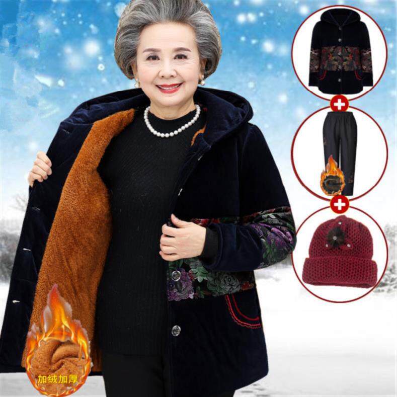 过年外套冬天老年人冬装女棉衣加绒加厚女中款中长款纽扣60舒适80|ruв категории Женская одежда, в пожилых женщин - от Buy2taobao.com для оказания профессиональной услуги покупки агента Taobao