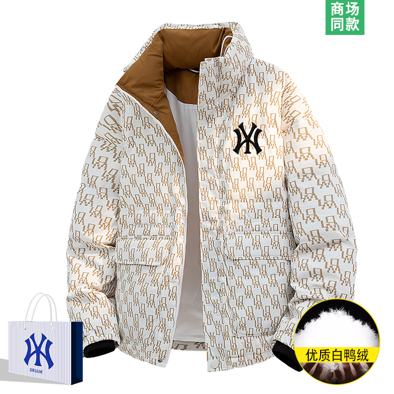 立领羽绒服男士潮牌白鸭绒外套
