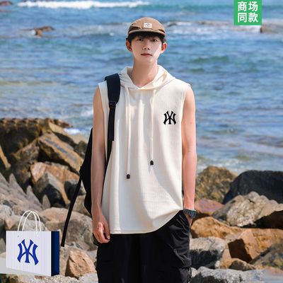 夏季爆款男生简约风连帽背心