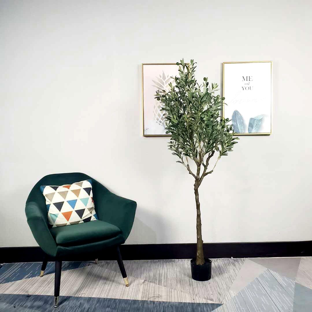 仿真橄榄树 带果小树橄榄盆栽 人造植物 假绿植装饰工艺品