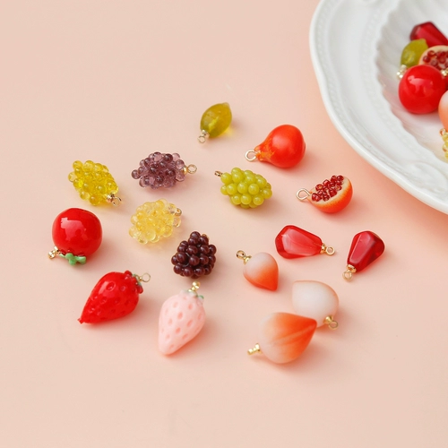 Реалистичная милая клубника, подвеска, серьги ручной работы, аксессуар с аксессуарами, «сделай сам»