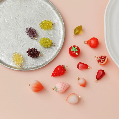 Реалистичная милая клубника, подвеска, серьги ручной работы, аксессуар с аксессуарами, «сделай сам»