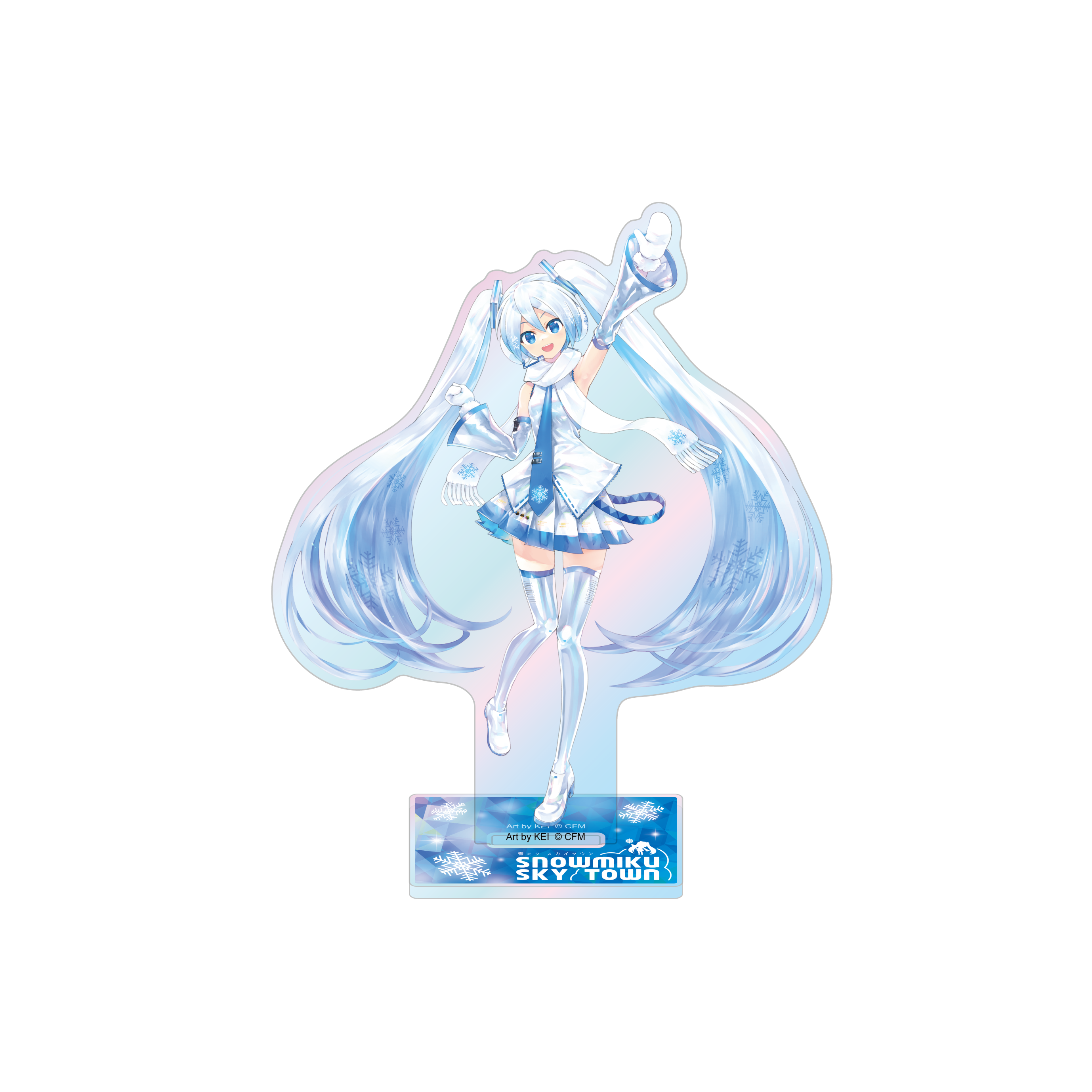 初音未来 VOCALOID  SNOWMIKU SKY TOWN 极光亚克力立牌摆件周边