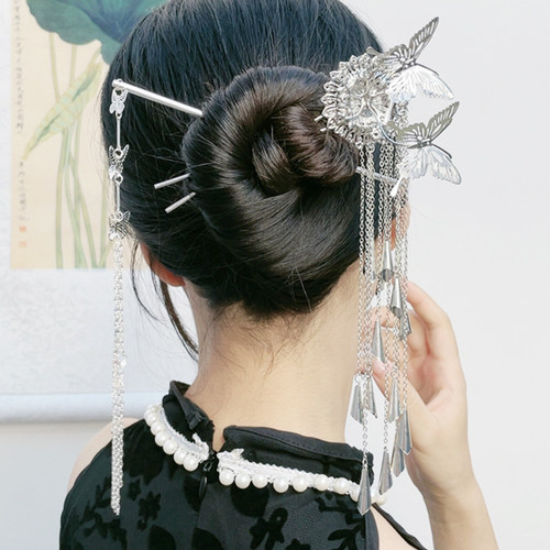 民匠工坊古风蝴蝶流苏发簪发钗