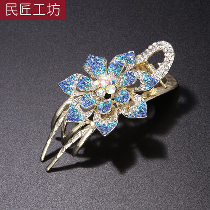 三齿发夹2026新款高端妈妈发卡头饰抓夹后脑勺高级感盘发夹鸭嘴夹