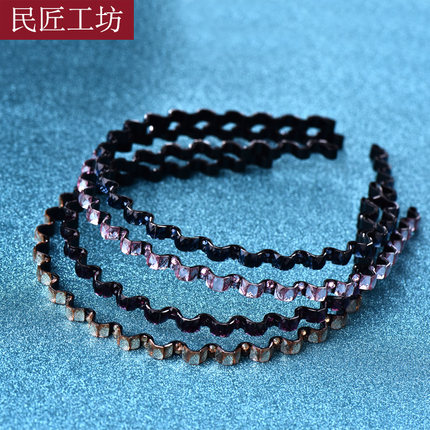 波浪发箍女2026新款发卡洗脸头箍高级感洋气时尚铁质发箍外出百搭