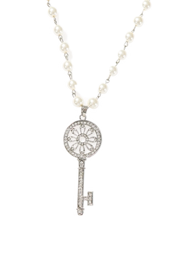 民匠工坊钥匙毛衣链珍珠项链