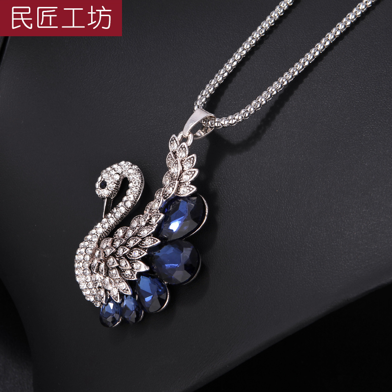 中长款韩国钛钢百搭时尚风毛衣链