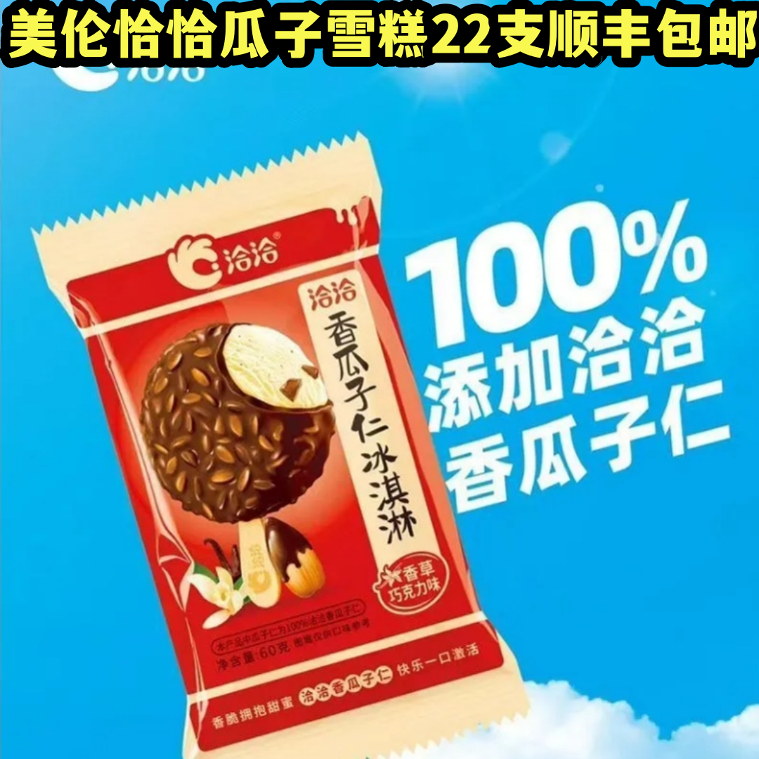 洽洽冰淇淋新品瓜子巧克力香草海盐焦糖山核桃口味瓜子仁脆皮雪糕