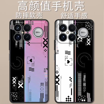 适用于红米k90手机壳k90max卡通动漫k90Promax冠军版时尚POCOF8Pro印花集创意炫酷赛博朋克全包定制保护套