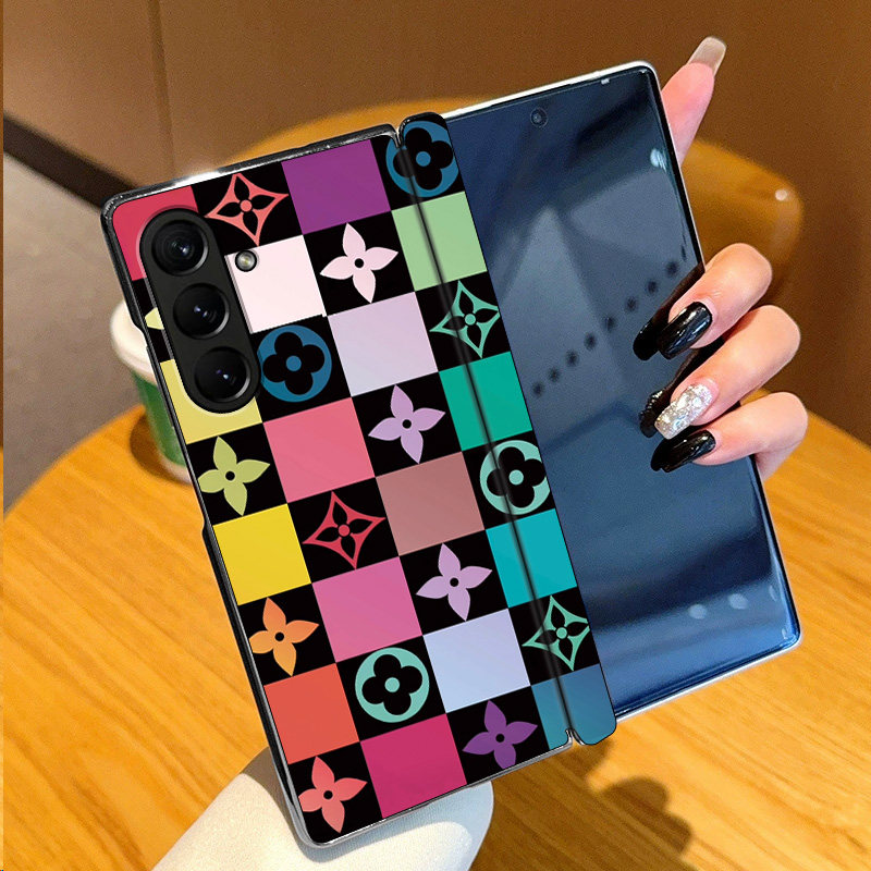 适用于三星Galaxy Z Fold7手机壳折叠卡通动漫铰链全包防摔时尚轻奢幻彩碎花吉祥猫高颜值男女款定制保护套