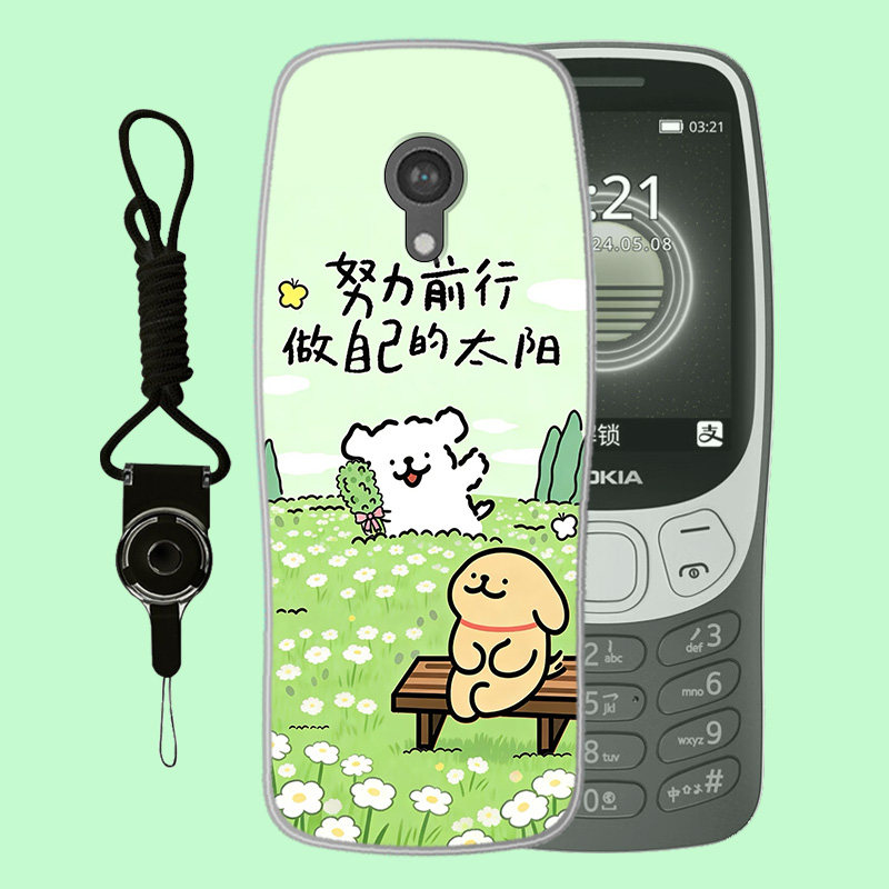 诺基亚3210 4G手机壳TA-1619全包式防摔卡通小清晰透明软壳可爱情侣款创意轻薄耐脏高颜值定制保护套