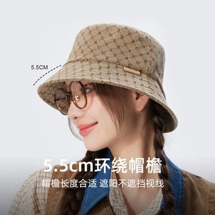 情侣提花遮阳帽 CACUSS25年新款 四季 网红款 满印字母渔夫帽男女时尚